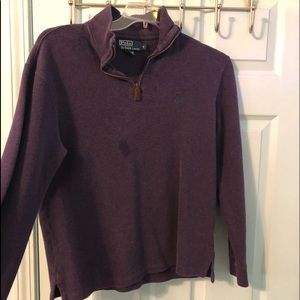 purple polo pullover